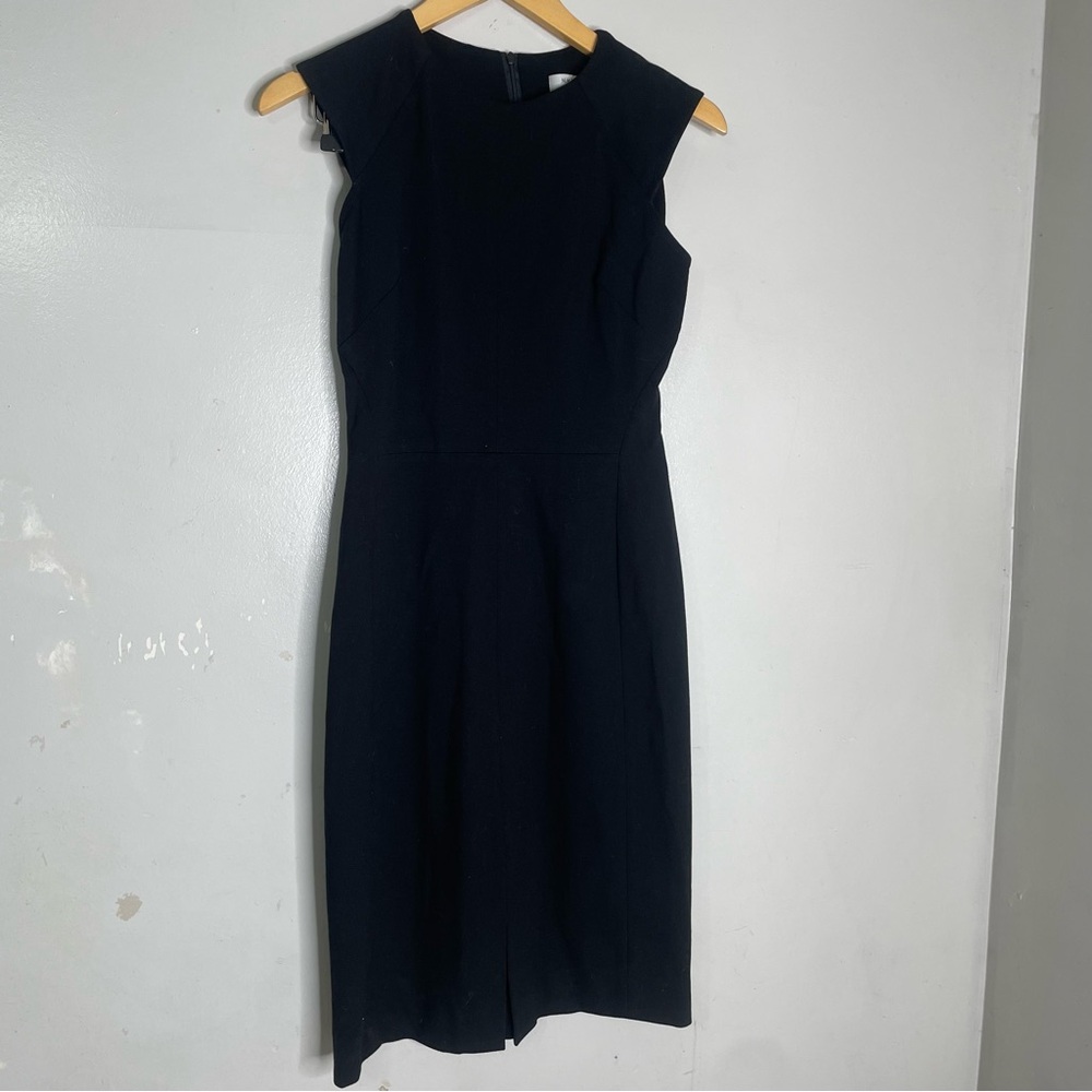 MM Lafleur The Katie Dress Black Stretch Ponte Knit Sheath Size 2 - Picture 2 of 6